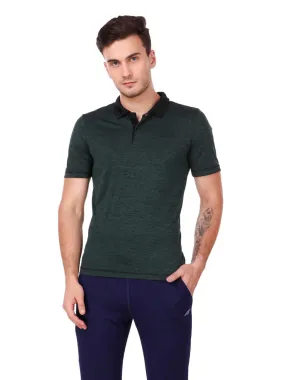 Alcis Men Solid Green Tshirts