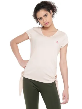 Alcis Women Solid Pink Tshirts