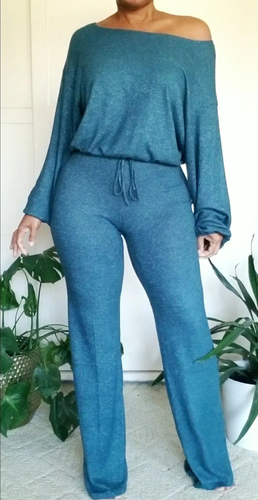 All I Need 2Pc Fleece Wide Leg Pant Set
