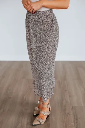 Anika Floral Skirt - Mocha