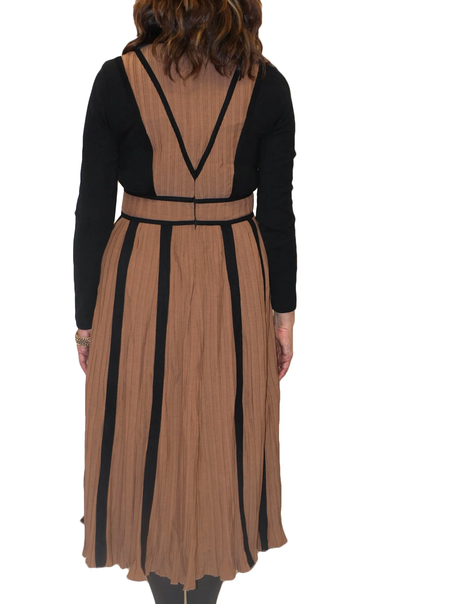 Ari Pleated Long Sleeve Dress