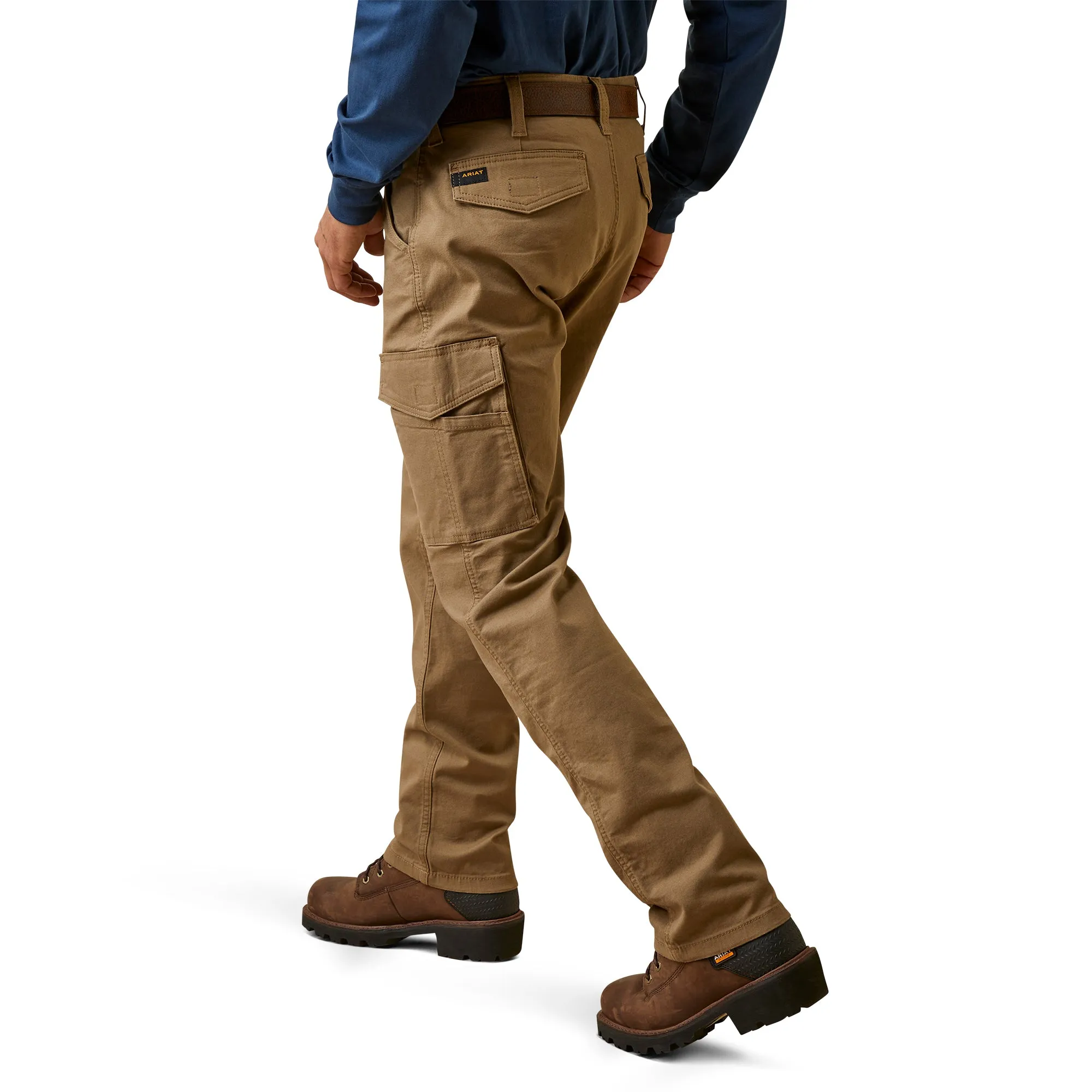 Ariat Men's Rebar M4 Straight Leg Field Khaki Made Tough Cargo Pants 10045379
