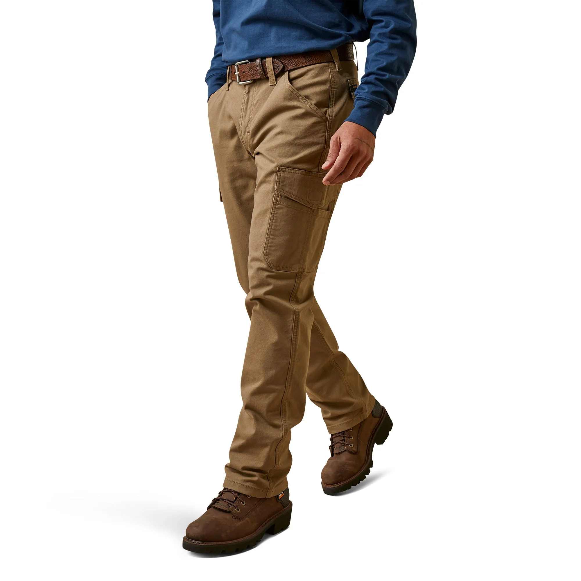 Ariat Men's Rebar M4 Straight Leg Field Khaki Made Tough Cargo Pants 10045379