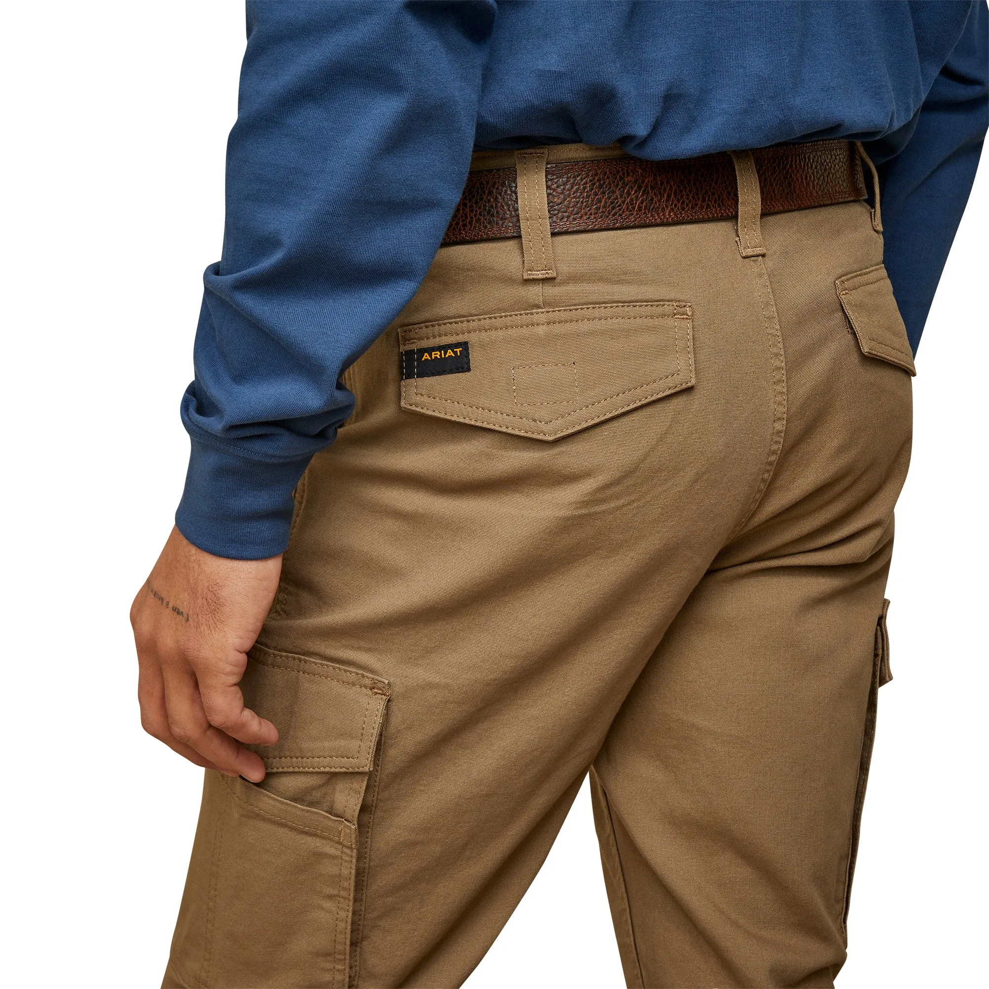 Ariat Men's Rebar M4 Straight Leg Field Khaki Made Tough Cargo Pants 10045379