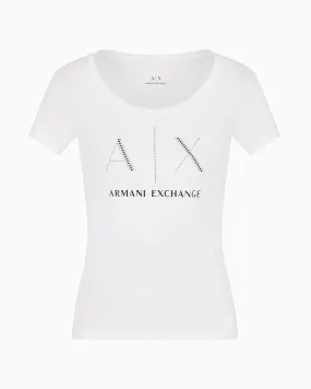 Armani Exchange women stud white Tshirts