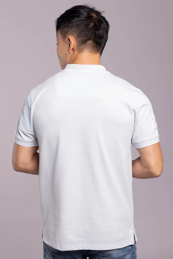 Baby Blue Half Sleeves Pique Polo Tee