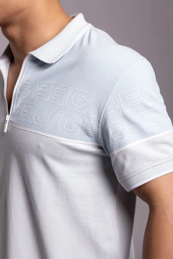 Baby Blue Half Sleeves Pique Polo Tee