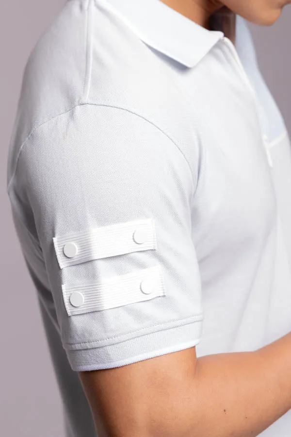Baby Blue Half Sleeves Pique Polo Tee