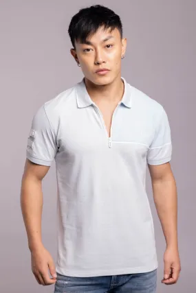 Baby Blue Half Sleeves Pique Polo Tee