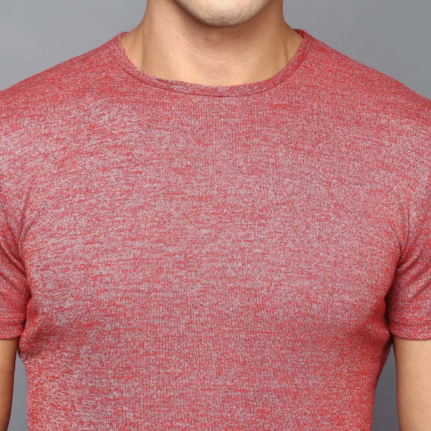 Basic Crew Neck Melange T-Shirt