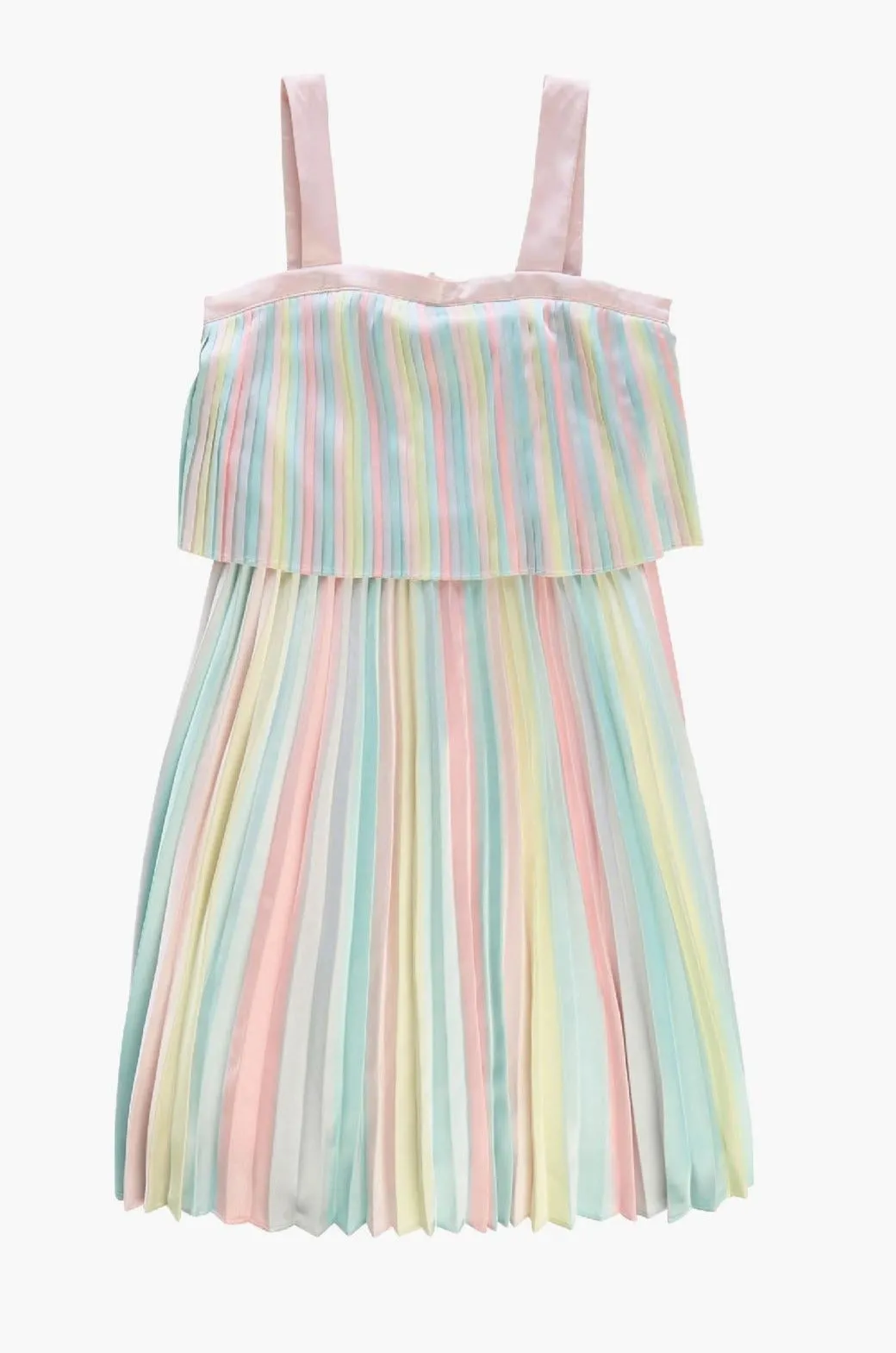 Billieblush Pleated Sateen Girls Dress
