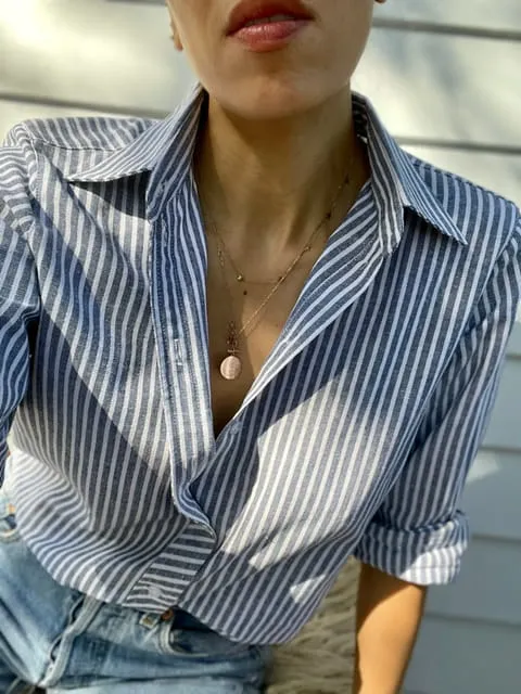Birkin Navy Stripe Linen Shirt