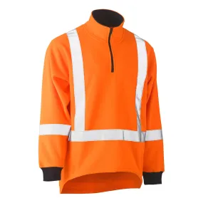 Bisley BK6249XT X Taped TTMC Hi Vis Polar Fleece 1/4 Zip Pullover