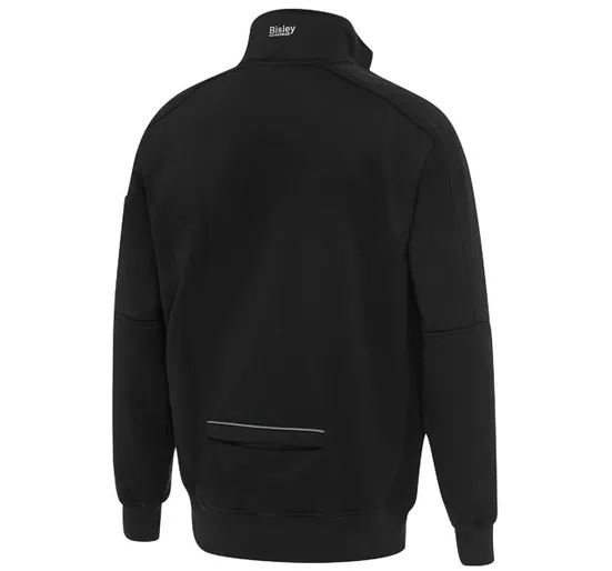 Bisley Fleece 1/4 Zip Pullover With Sherpa Lining - Black/Charcoal/Navy
