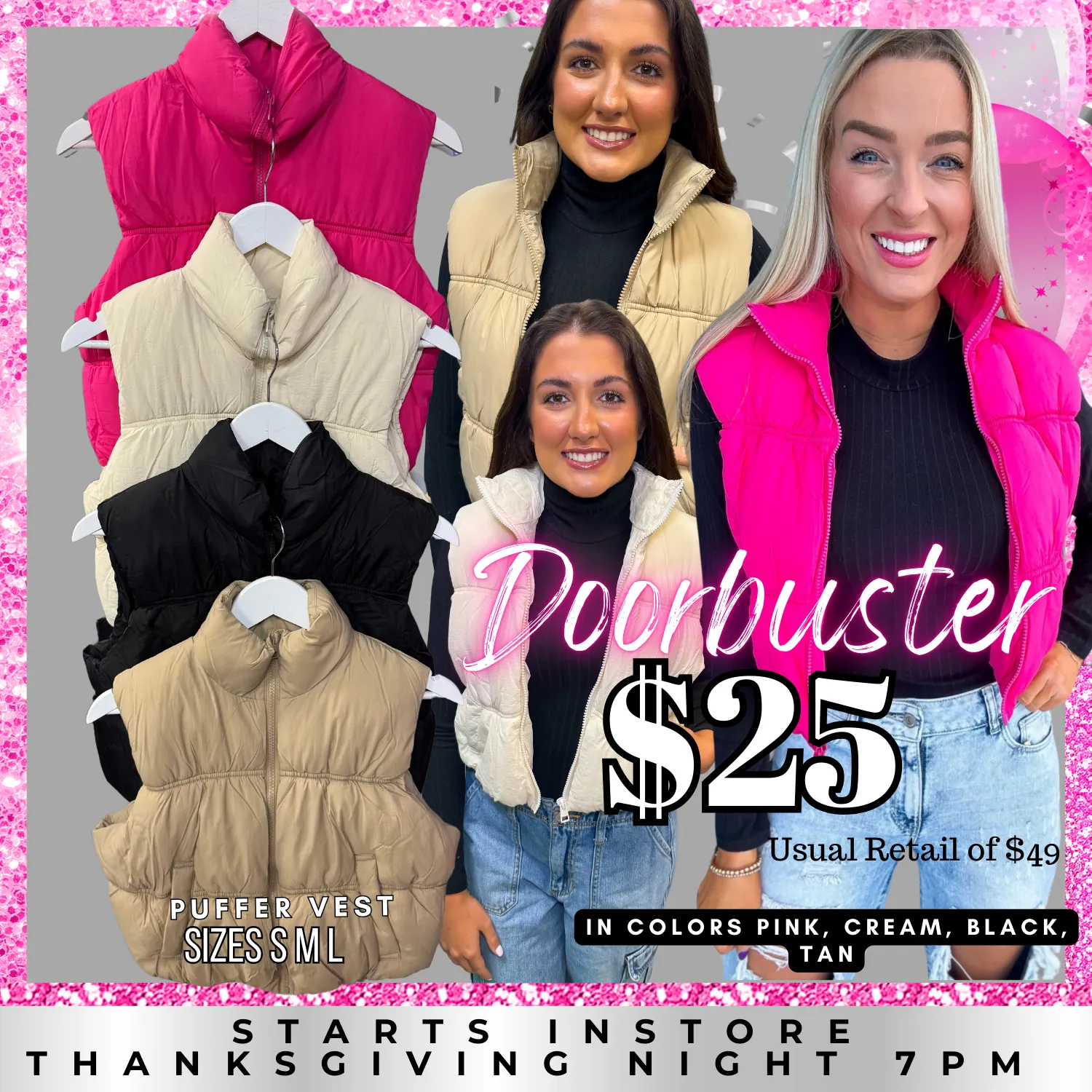 BLACK FRIDAY | PUFFER  VEST