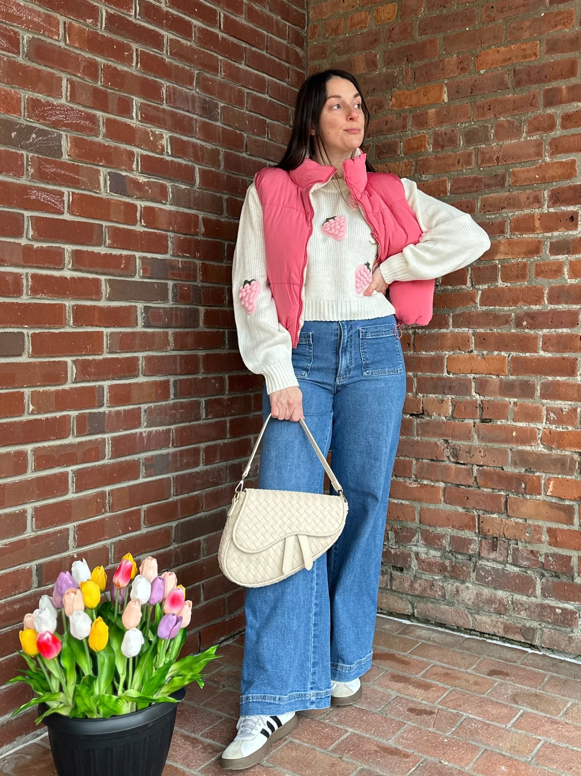 Blush & Bloom Reversible Vest | Hibiscus Pink