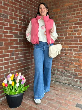 Blush & Bloom Reversible Vest | Hibiscus Pink