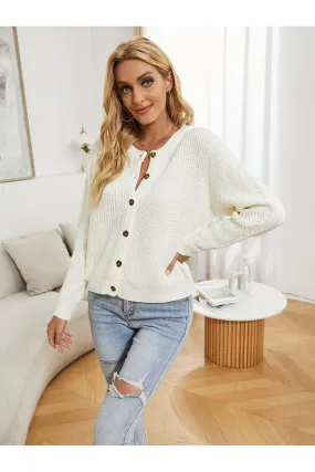 Button Down Rib-Knit Reversible Sweater