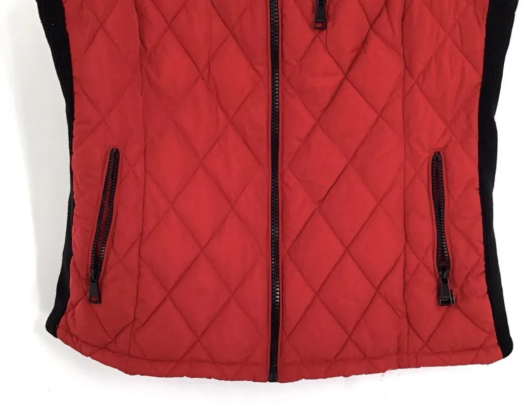 Calvin Klein Women's Red Puffer Vest - Size XL