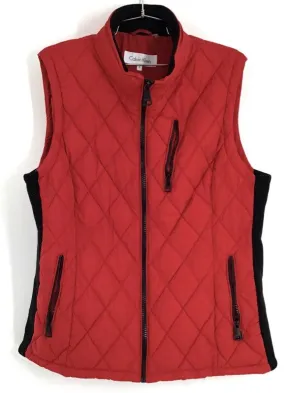Calvin Klein Women's Red Puffer Vest - Size XL
