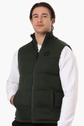Canada Weather Gear Solid Sweater Knit Puffer Vest - Green