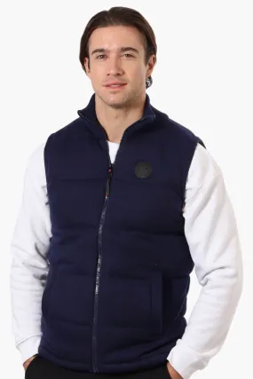 Canada Weather Gear Solid Sweater Knit Puffer Vest - Navy