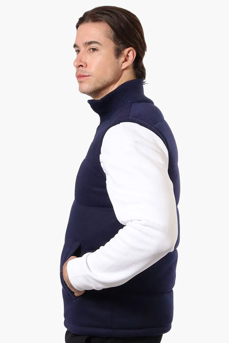 Canada Weather Gear Solid Sweater Knit Puffer Vest - Navy