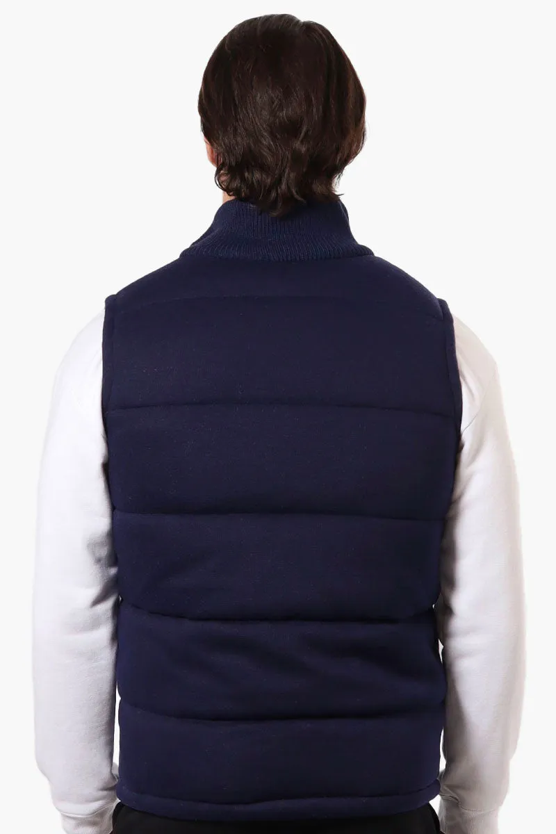 Canada Weather Gear Solid Sweater Knit Puffer Vest - Navy
