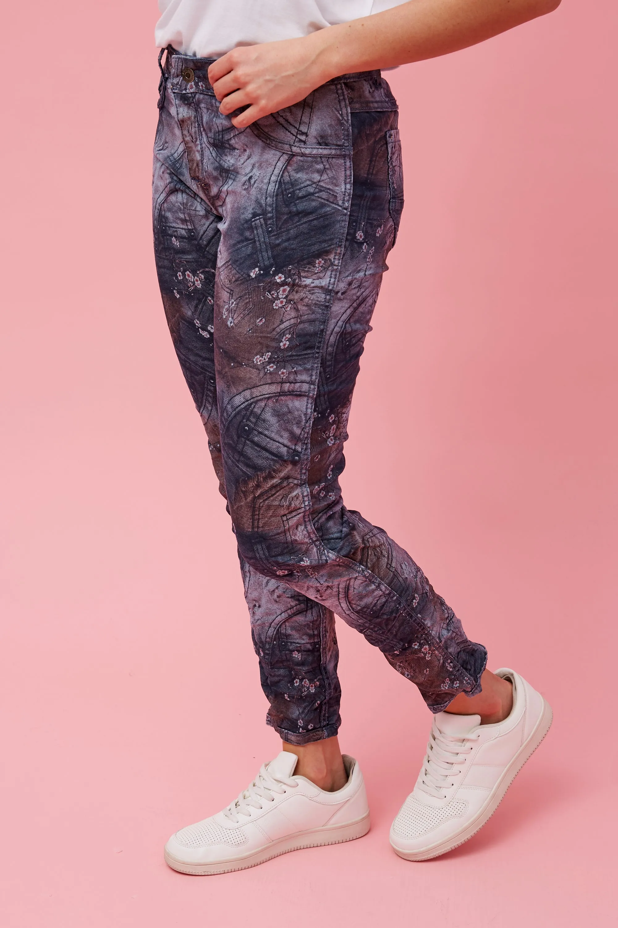 Caroline Morgan Printed Reversible Jean