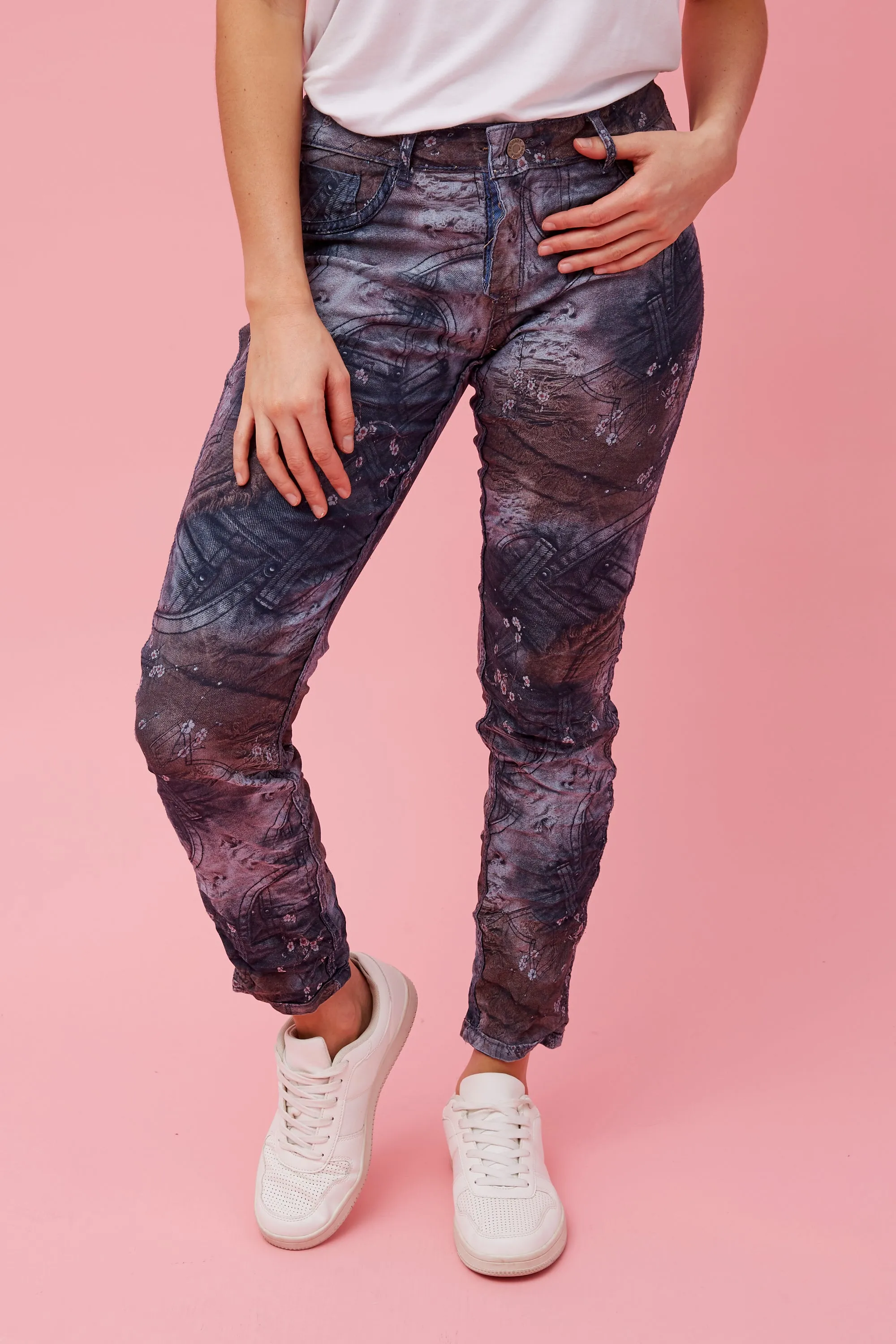 Caroline Morgan Printed Reversible Jean