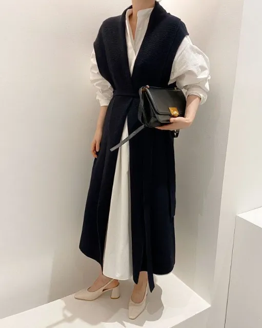 Casual Loose Shape Long Sleeves Shirt Dress
