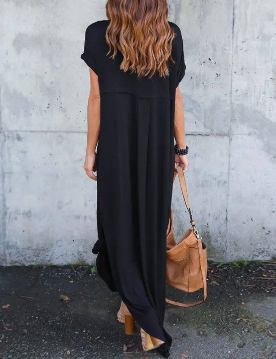 Casual Side Split Kintted Dress
