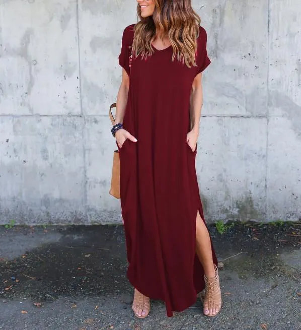 Casual Side Split Kintted Dress