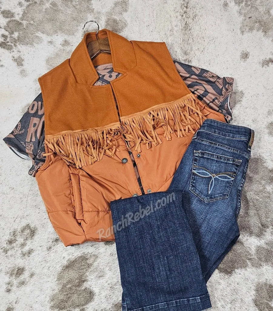 Cattleman's Fringe Vest in Hereford #5337