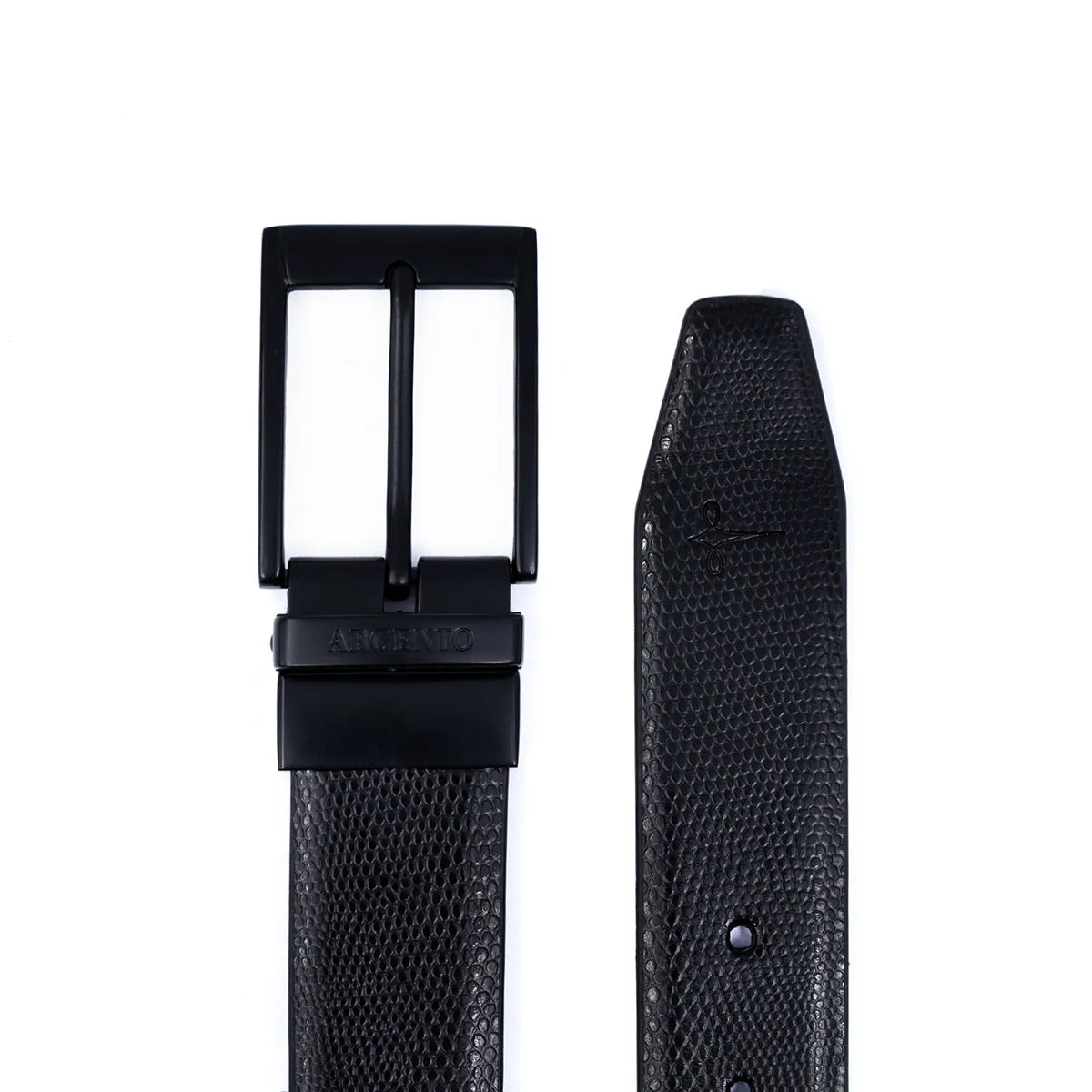 Cinturón Reversible Negro Argento