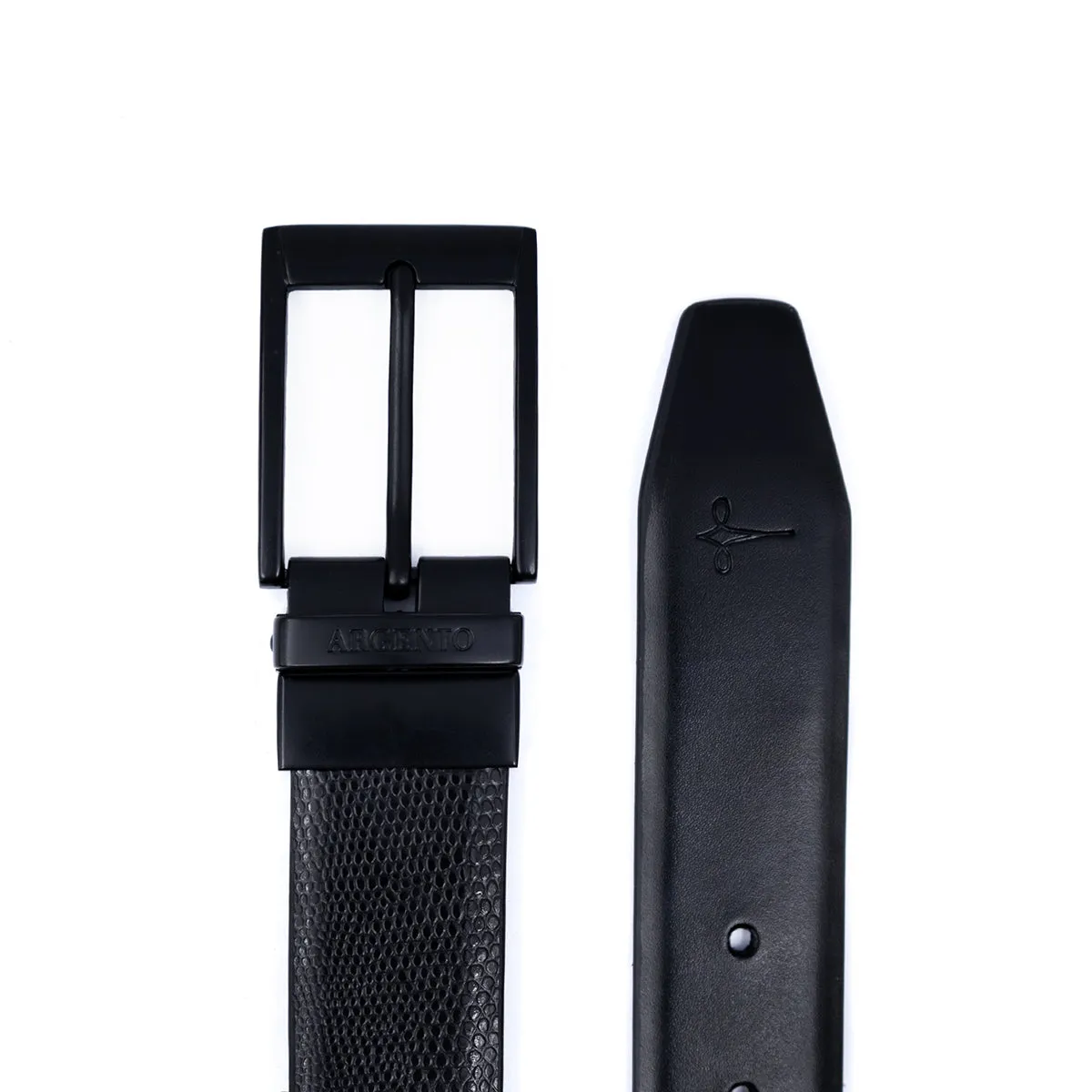 Cinturón Reversible Negro Argento