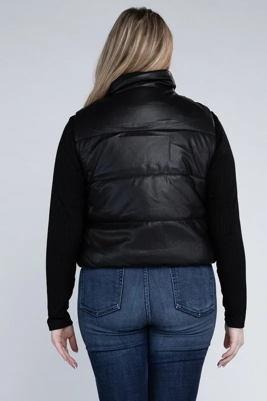 Crop Puffer Vest Plus