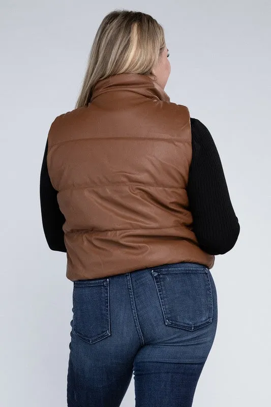 Crop Puffer Vest Plus