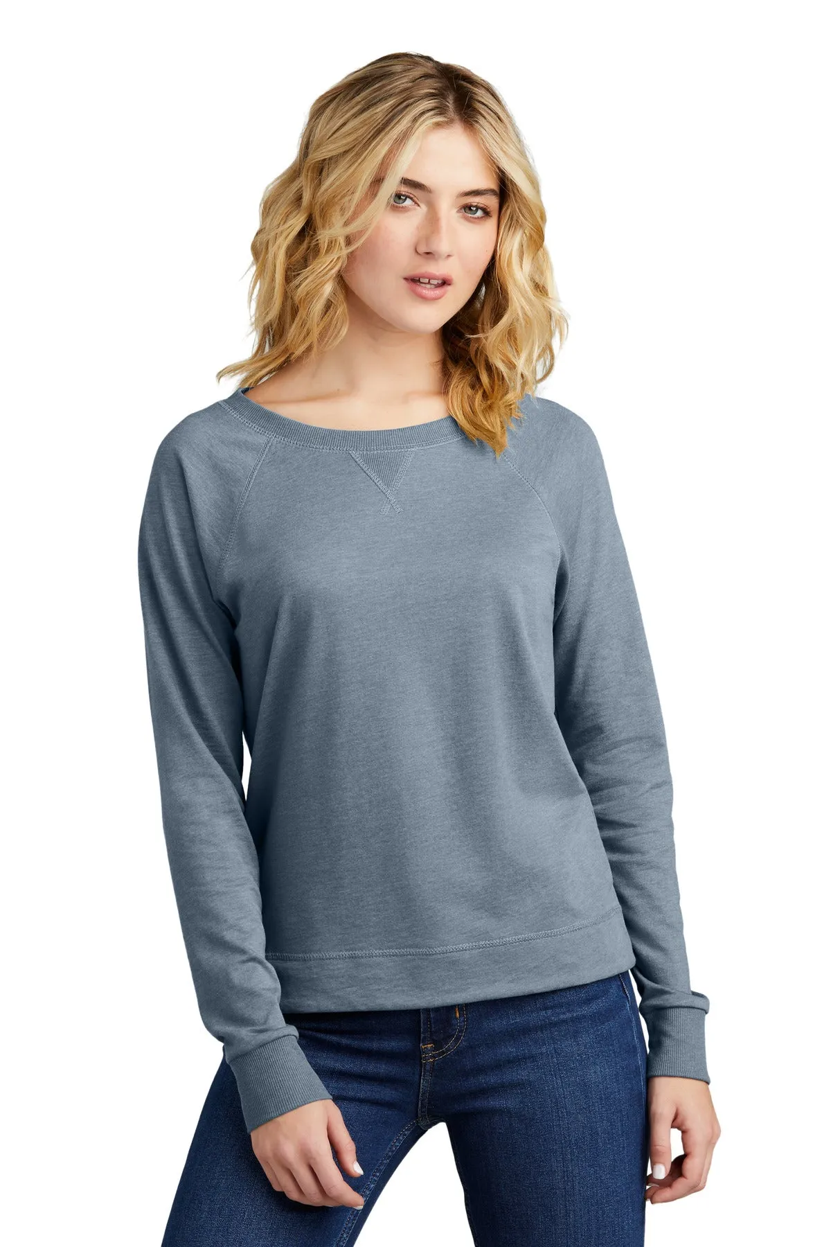 District Women's Featherweight French Terry™ Long Sleeve Crewneck DT672