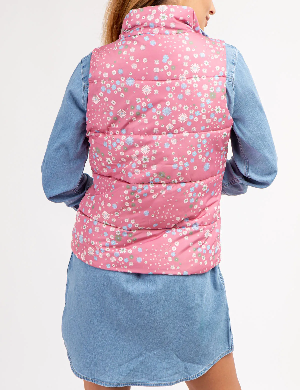 DITSY PRINT PUFFER VEST
