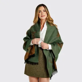 Dubarry Women's Heatherbell Stole in Dusky Green