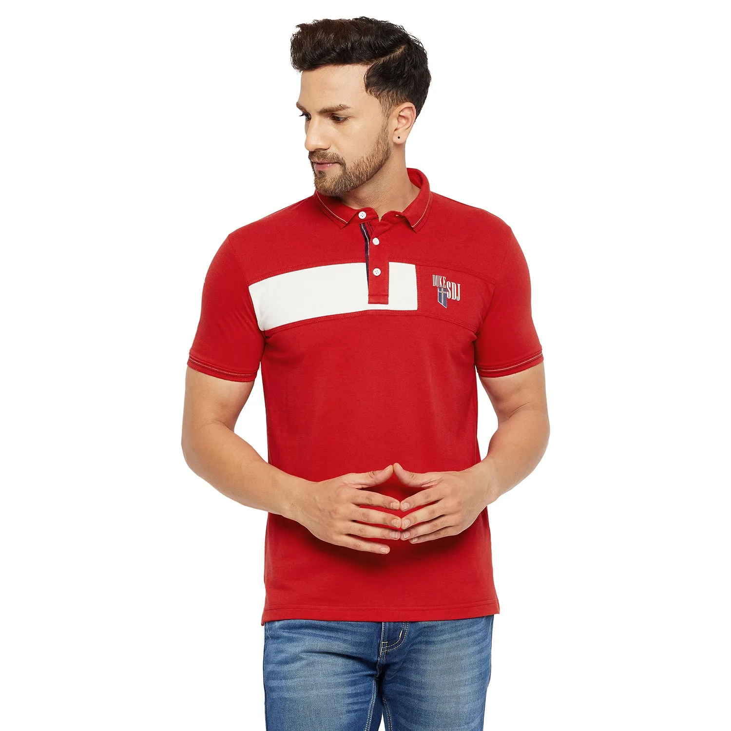 Duke Stardust Men Half Sleeve Cotton T-shirt (LF5474)