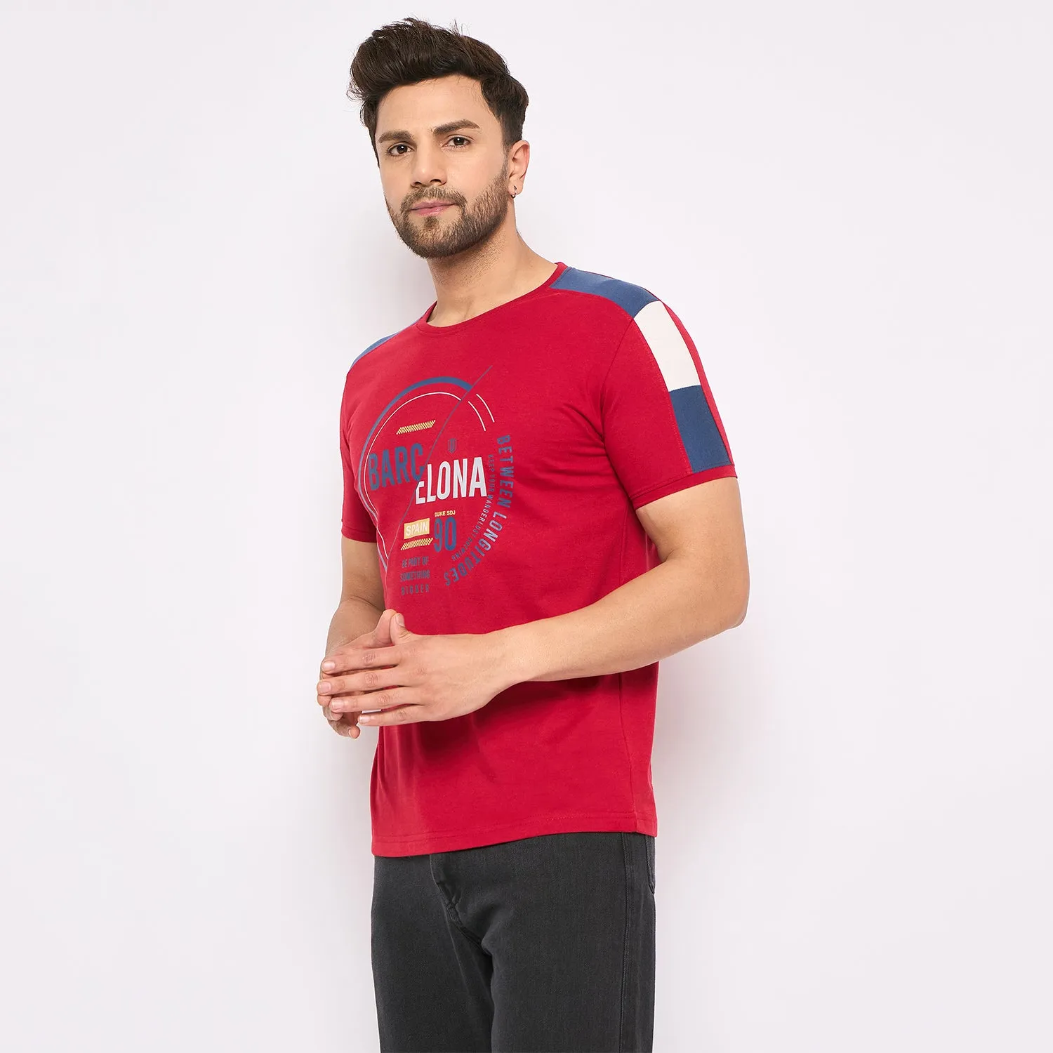 Duke Stardust Men Half Sleeve Cotton T-shirt (LF5813)