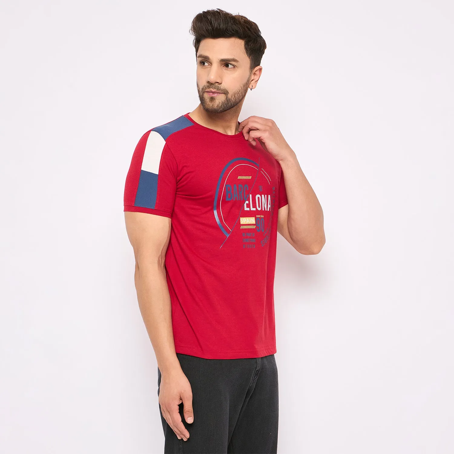 Duke Stardust Men Half Sleeve Cotton T-shirt (LF5813)
