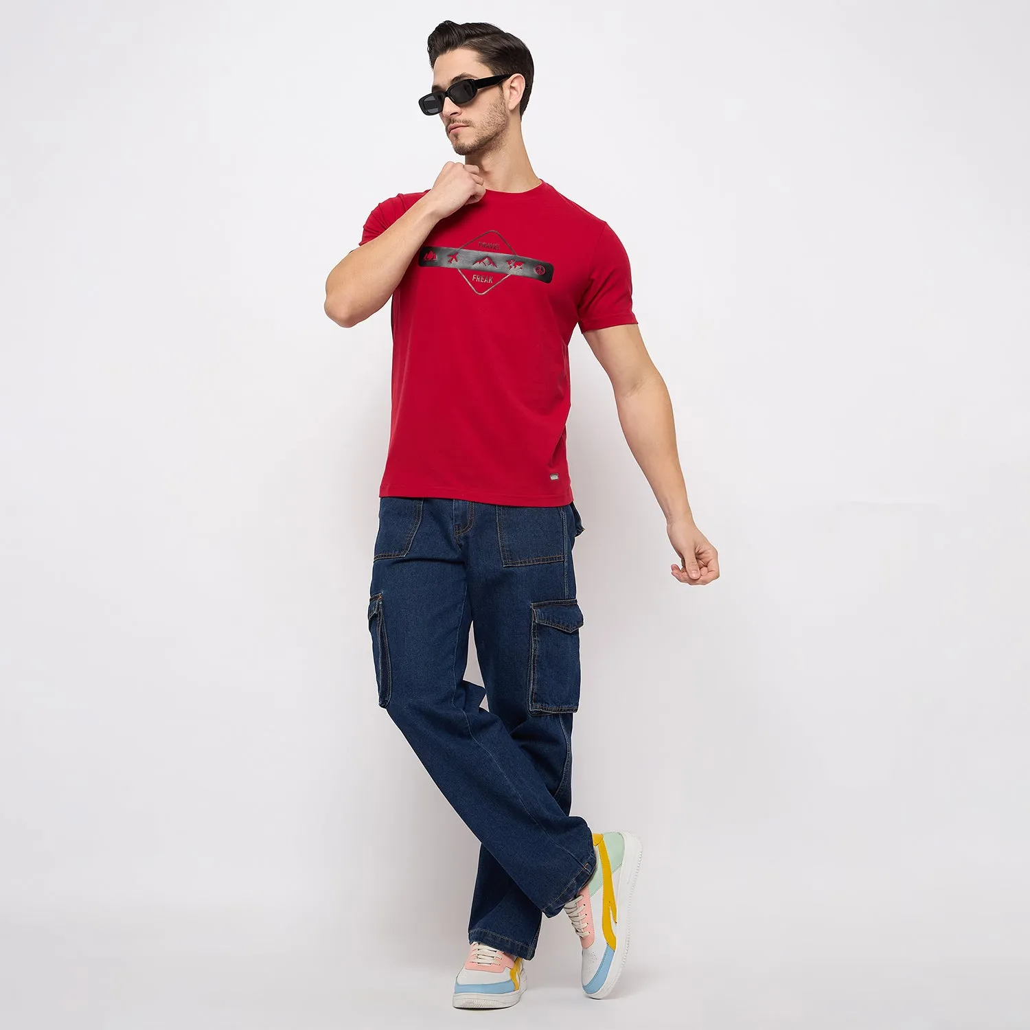 Duke Stardust Men Half Sleeve Cotton T-shirt (LF7296)