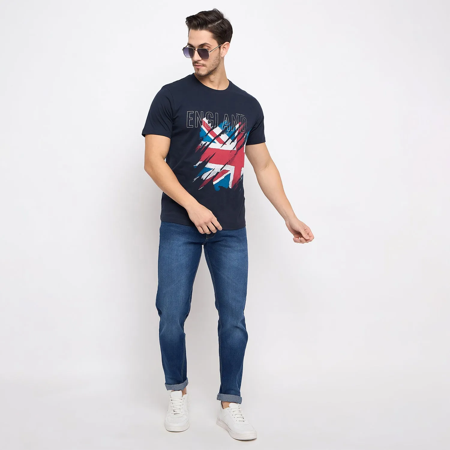 Duke Stardust Men Half Sleeve Cotton T-Shirt (MLF7223)