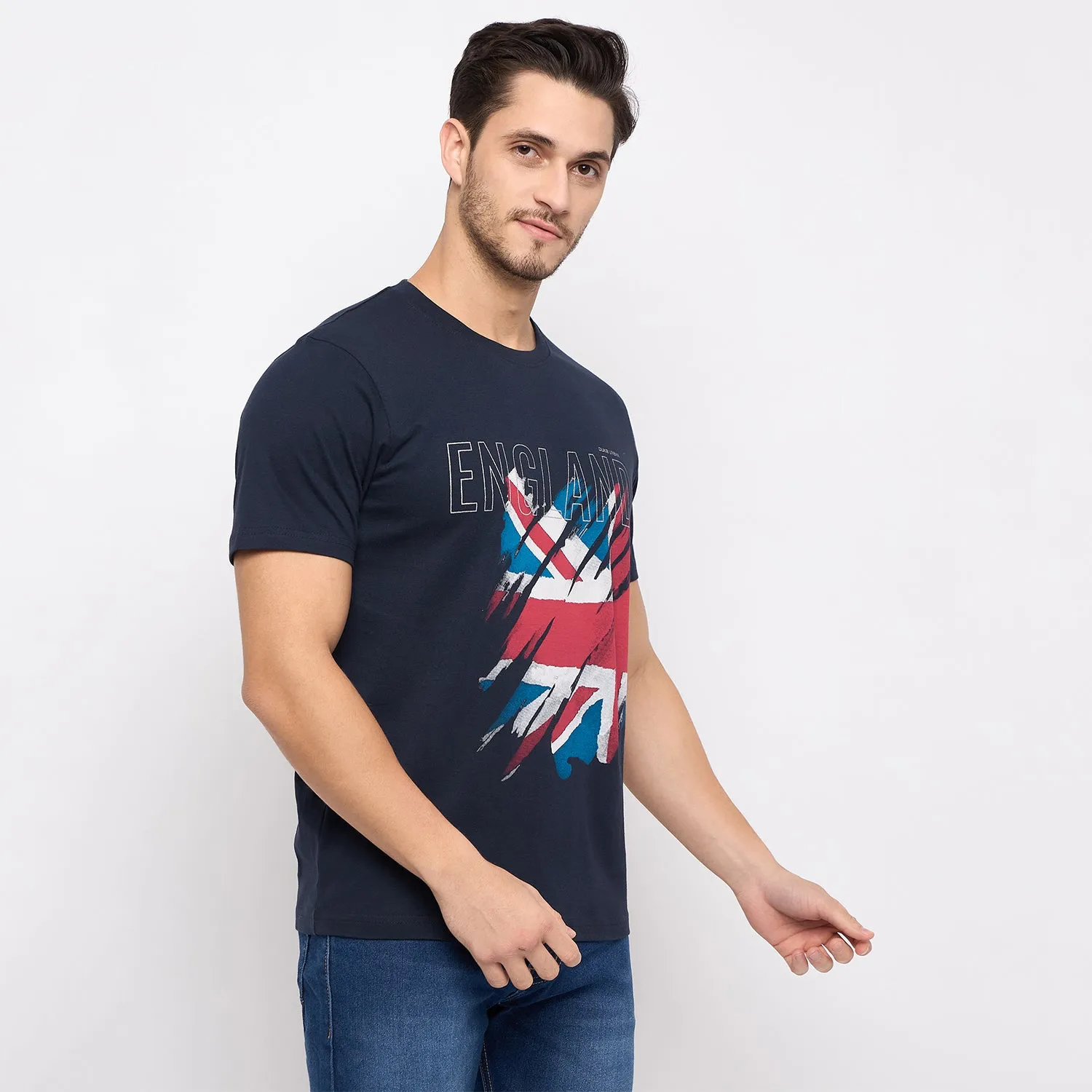 Duke Stardust Men Half Sleeve Cotton T-Shirt (MLF7223)