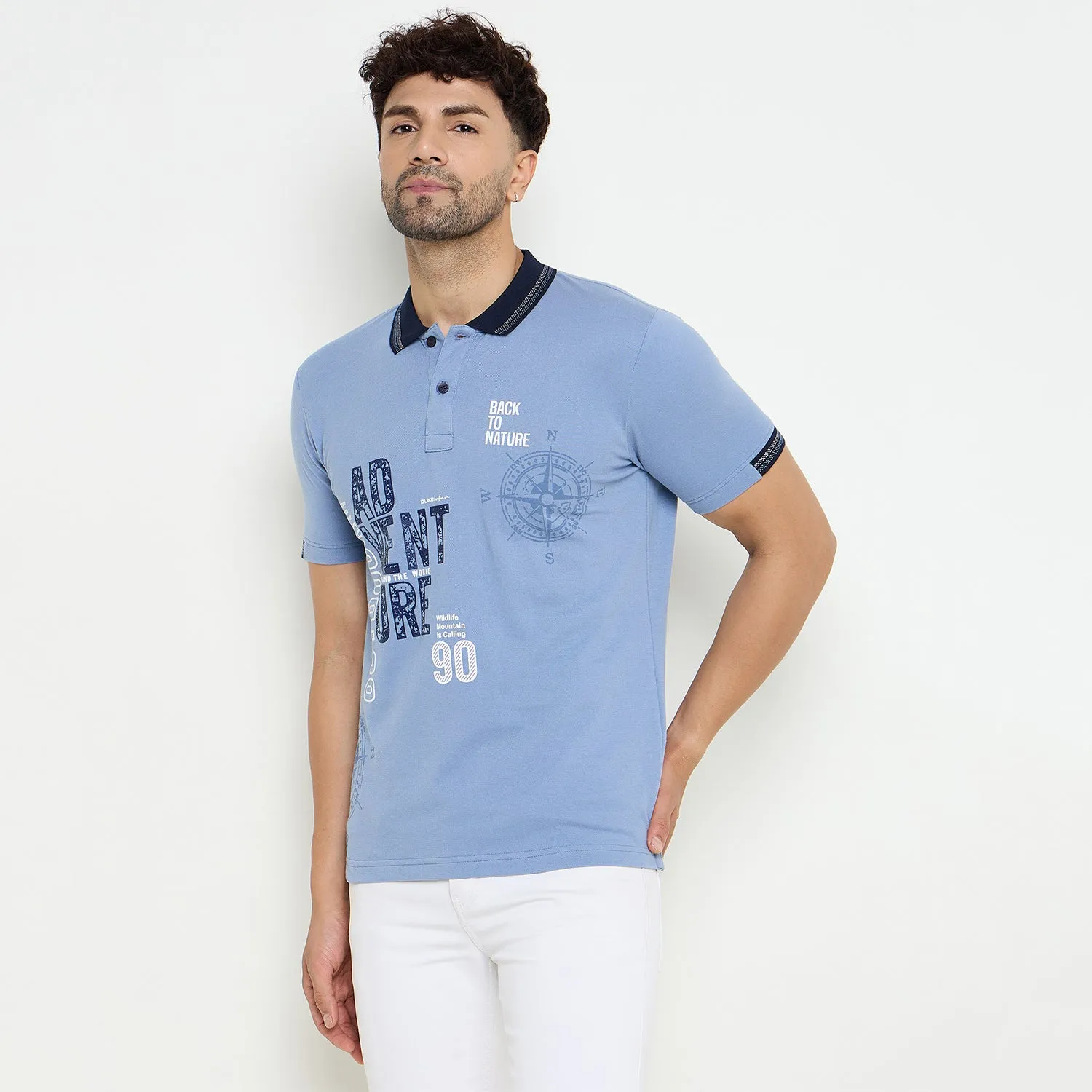 Duke Stardust Men Half Sleeve Cotton Tshirt (LF7150)