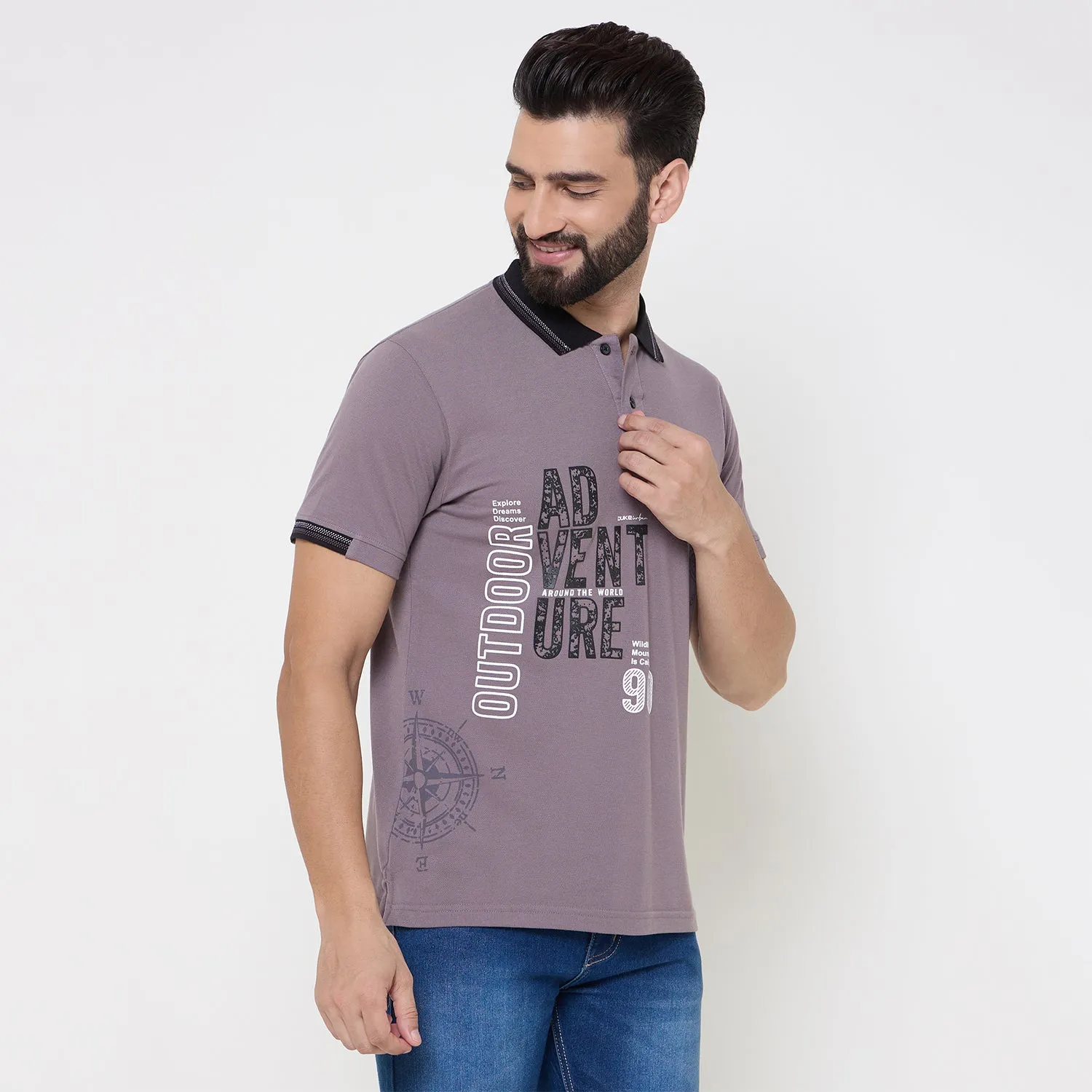 Duke Stardust Men Half Sleeve Cotton Tshirt (LF7150)