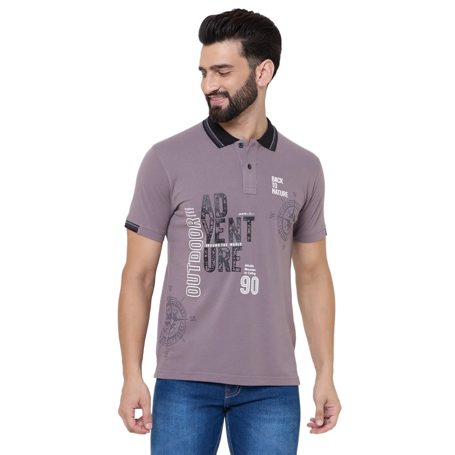 Duke Stardust Men Half Sleeve Cotton Tshirt (LF7150)